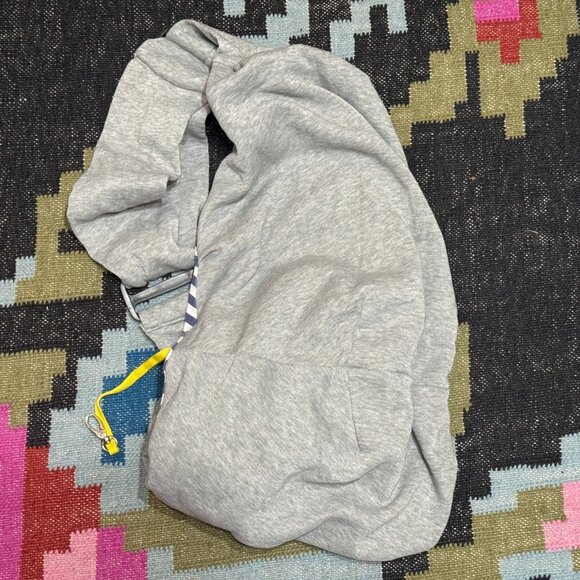 TIMETUU Pet Gear: Reversible Cross-Body Pet Sling Pet Carrier, Grey/Blue Stripe - Picture 12 of 16